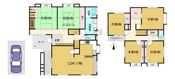 京都市西京区大枝北沓掛町５丁目の中古一戸建