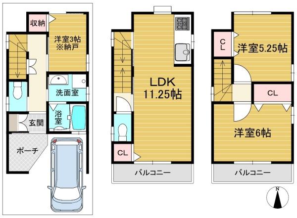 京都市南区久世大薮町の新築一戸建