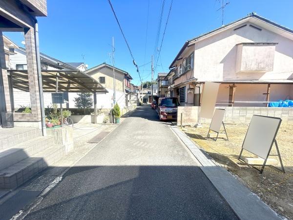 向日市寺戸町大牧の土地(前面道路含む現地写真)