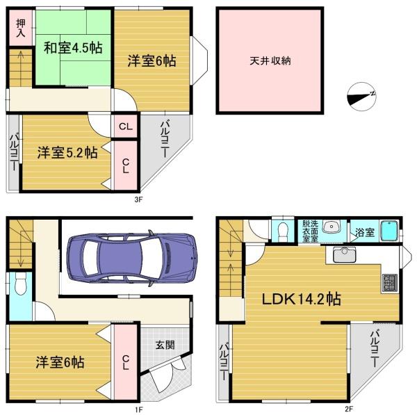 京都市西京区桂南滝川町の中古一戸建
