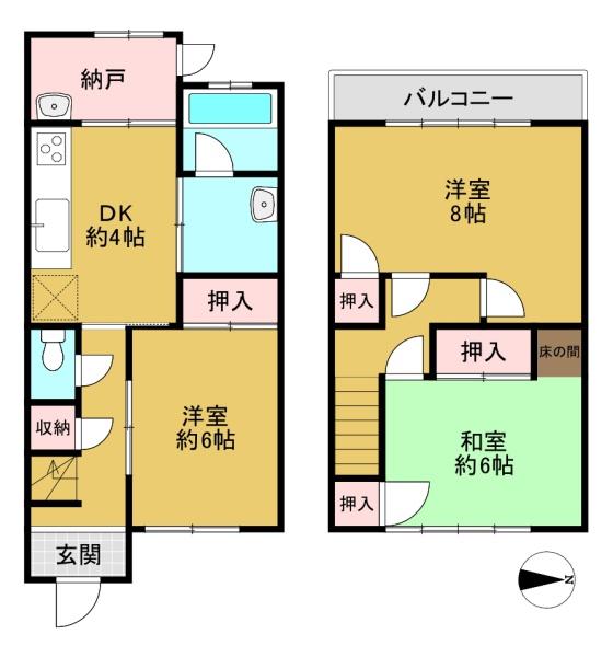 京都市南区東九条西明田町の中古テラスハウス