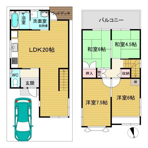京都市西京区樫原蛸田町の中古一戸建