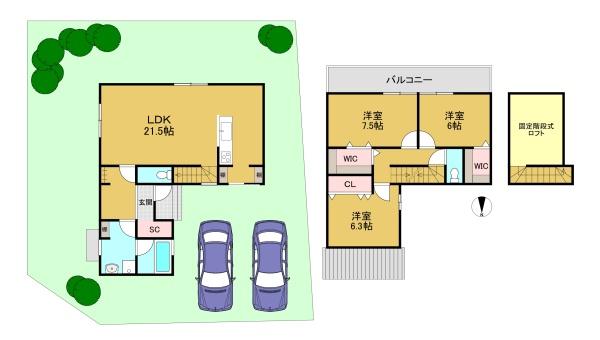 京都市西京区大枝北沓掛町６丁目の売土地