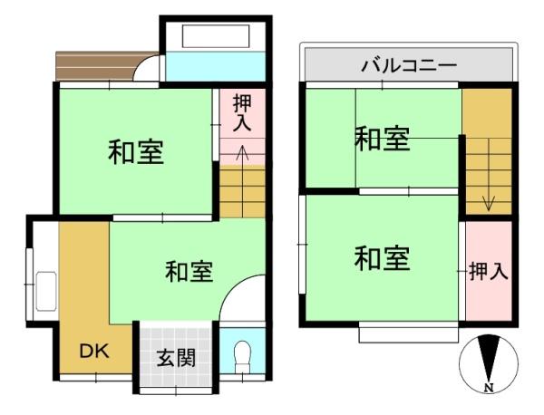 長岡京市滝ノ町2丁目の中古テラスハウス