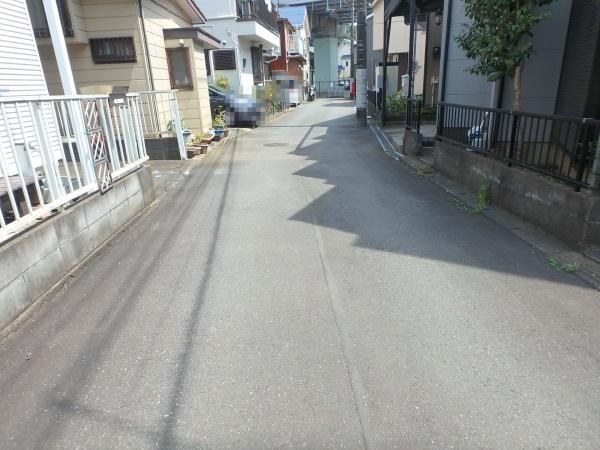 座間市栗原中央5丁目の土地(前面道路含む現地写真)
