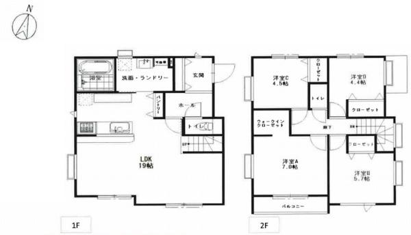 厚木市妻田北２丁目の新築一戸建