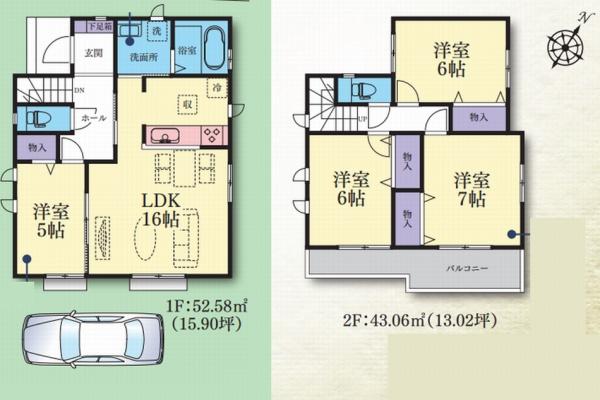 座間市ひばりが丘３丁目の新築一戸建