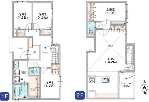 座間市立野台２丁目の新築一戸建