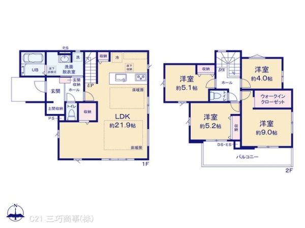 所沢市上新井４丁目の新築一戸建