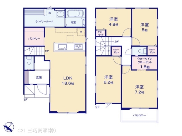 所沢市北原町の新築一戸建(間取り)