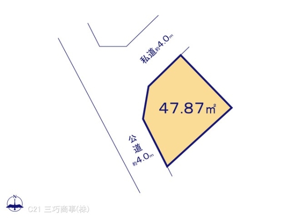 所沢市和ケ原3丁目の土地(間取り)