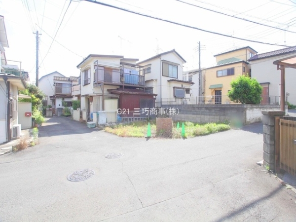 所沢市和ケ原3丁目の土地(前面道路含む現地写真)