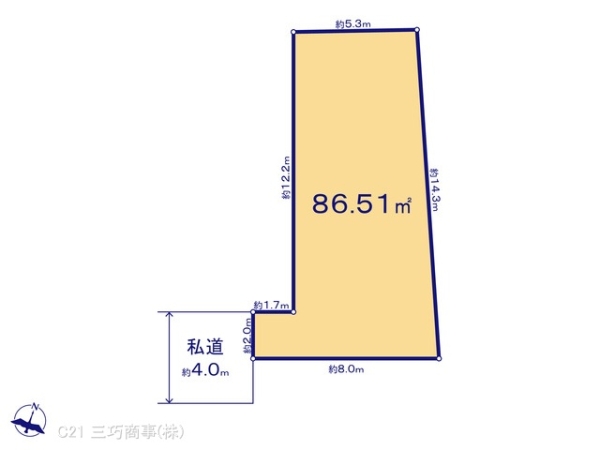 所沢市大字上安松の土地
