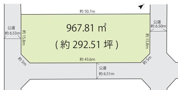 あざみ野4丁目約２９２坪整形地