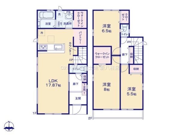 松戸市三矢小台2期　2号棟　新築戸建