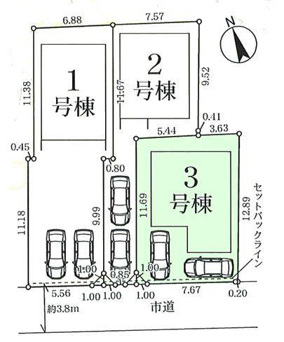 鎌ケ谷市南初富2丁目24-1期　3号棟　新築戸建