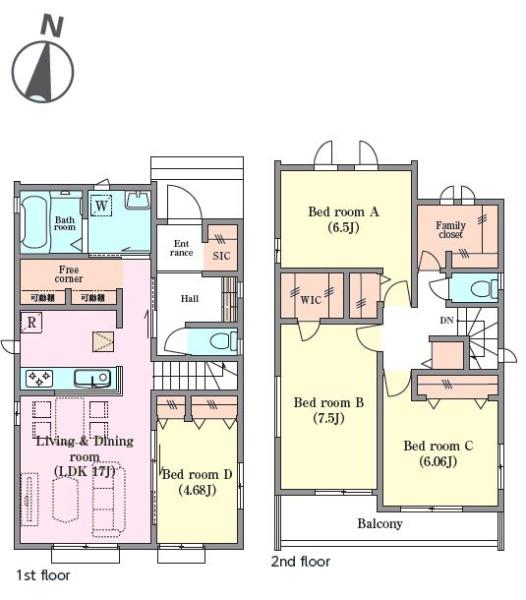 松戸市稔台3丁目　A号棟　新築戸建