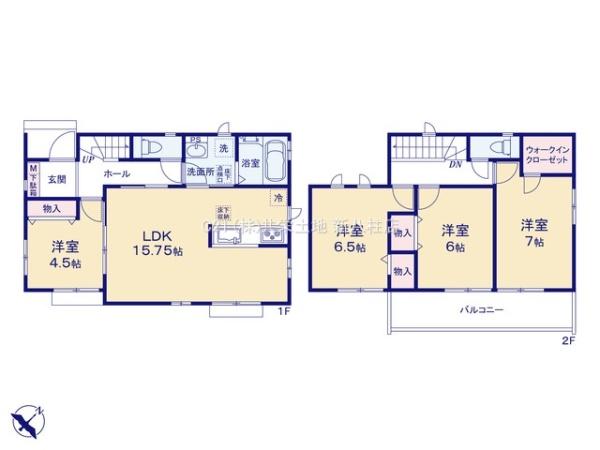 流山市古間木196街区　D号棟　新築戸建