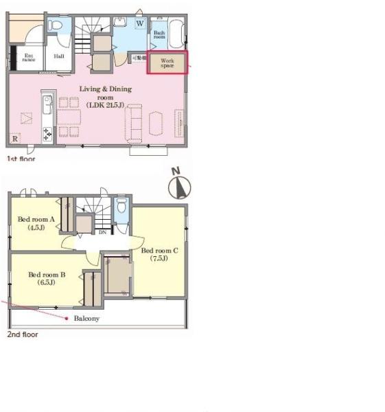 松戸市新松戸6丁目320番　2-F号棟　新築戸建