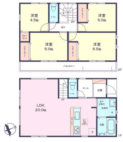 鎌ケ谷市第1北中沢　1号棟　新築戸建