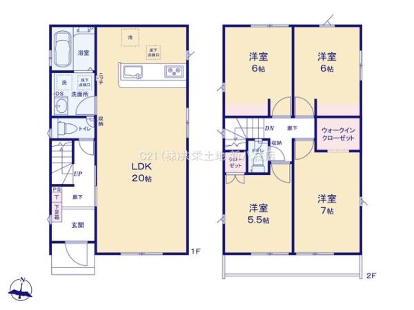 松戸市五香西19期　2号棟　新築戸建