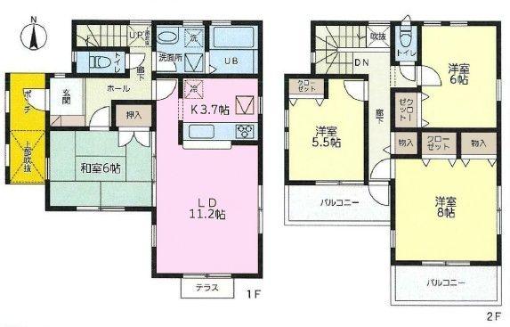 鎌ケ谷市東道野辺2丁目の中古一戸建