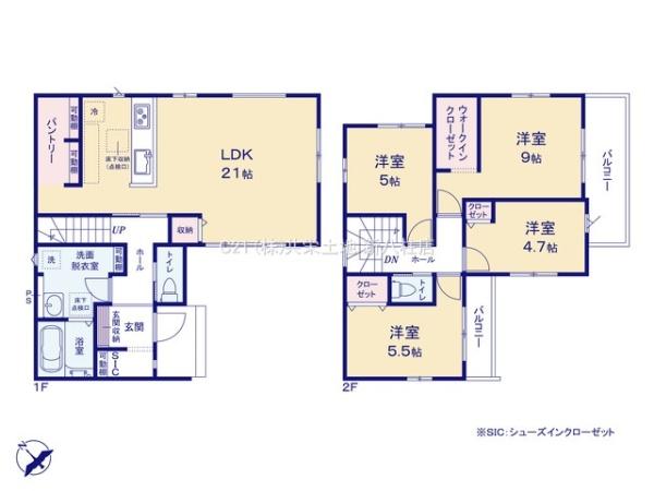 松戸市南花島6期　2号棟　新築戸建