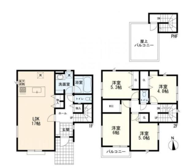 上矢部町新築戸建1号棟(間取り)