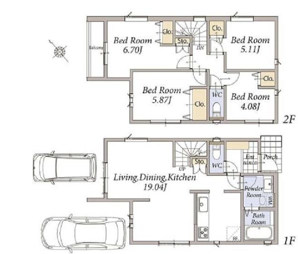 南湖新築戸建2号棟(間取り)