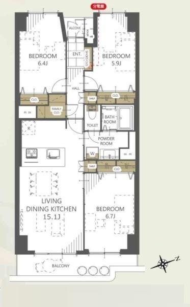 第3大船パークタウンG棟
