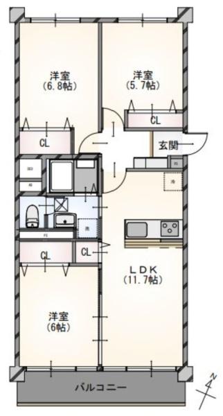 県ドリームハイツ17号棟