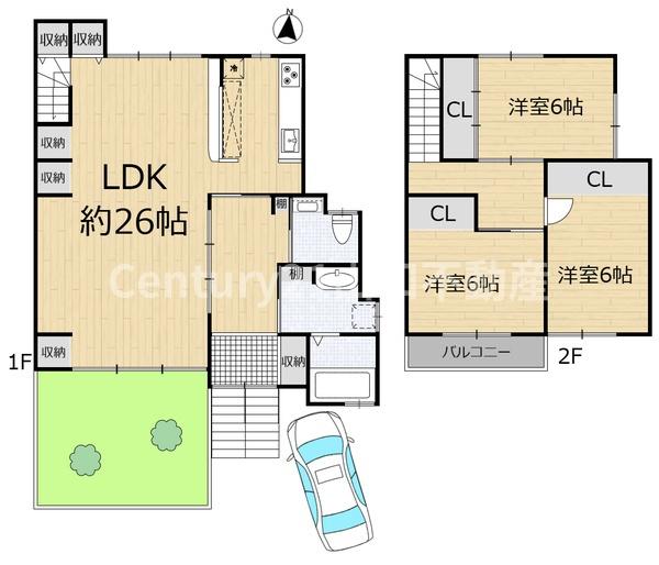 亀岡市東つつじケ丘曙台２丁目の中古一戸建て