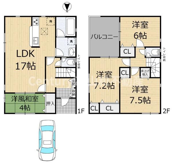 クレイドルガーデン曽我部町寺第3-⑫号棟(新築一戸建）