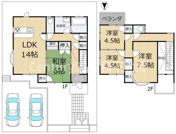 亀岡市南つつじケ丘桜台２丁目の中古一戸建