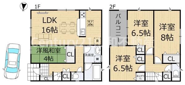 クレイドルガーデン篠町野条第３　⑤号棟(新築一戸建)