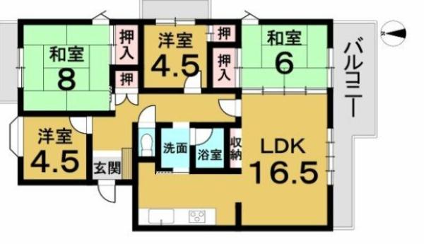 保津川団地第３第３１号棟401号室（中古マンション）