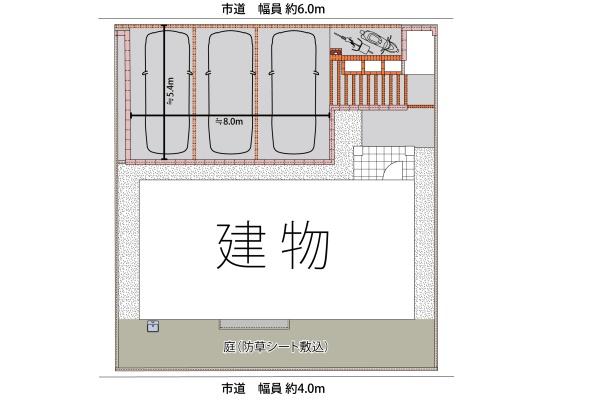 グラートカーサ中志津3。南北両面道路