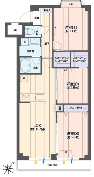 ダイアパレス上大岡第六Ｂ棟