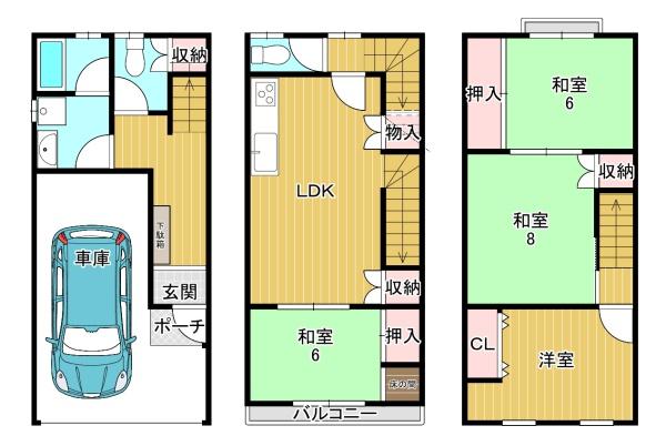 大阪市城東区天王田の中古一戸建