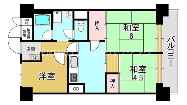 今福スカイハイツ(間取り)