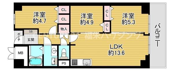 メロディーハイム大日(間取り)