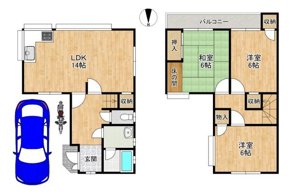 寝屋川市河北中町の中古一戸建て