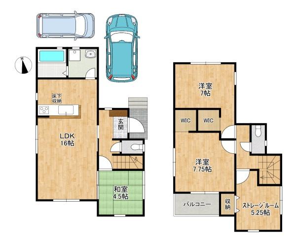 枚方市楠葉野田２丁目　新築戸建　２期　１号棟