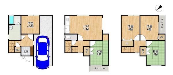 枚方市津田東町１丁目　中古戸建