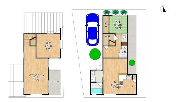 交野市私部１丁目の中古一戸建て