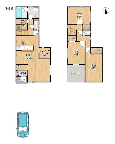 枚方市野村元町　第３　新築戸建　　３号棟