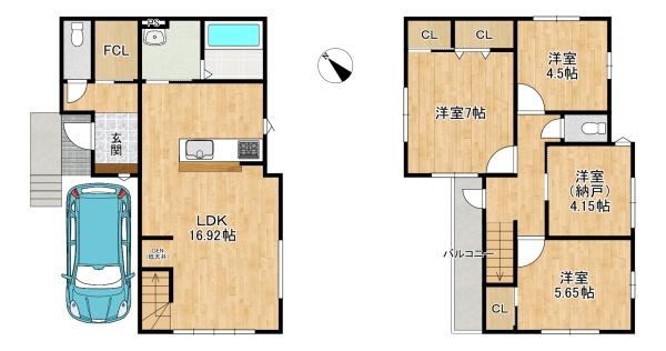 枚方市招提南町１丁目　新築戸建　１号地