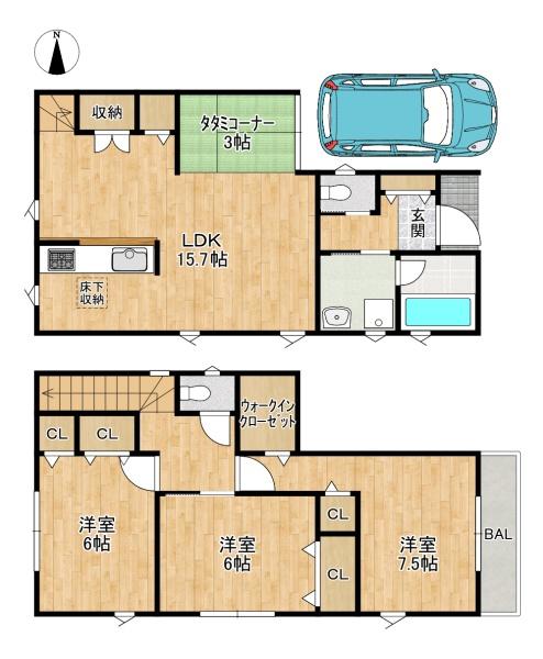 枚方市招提中町　第４　新築戸建　２号棟