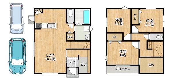 枚方市田口１丁目　新築戸建