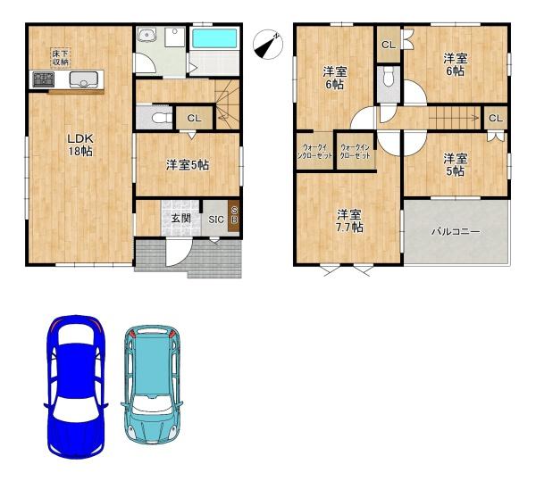 枚方市香里ヶ丘１期１号棟　新築戸建